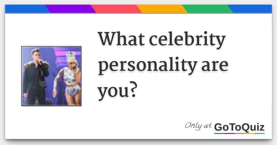 celebrity personality types