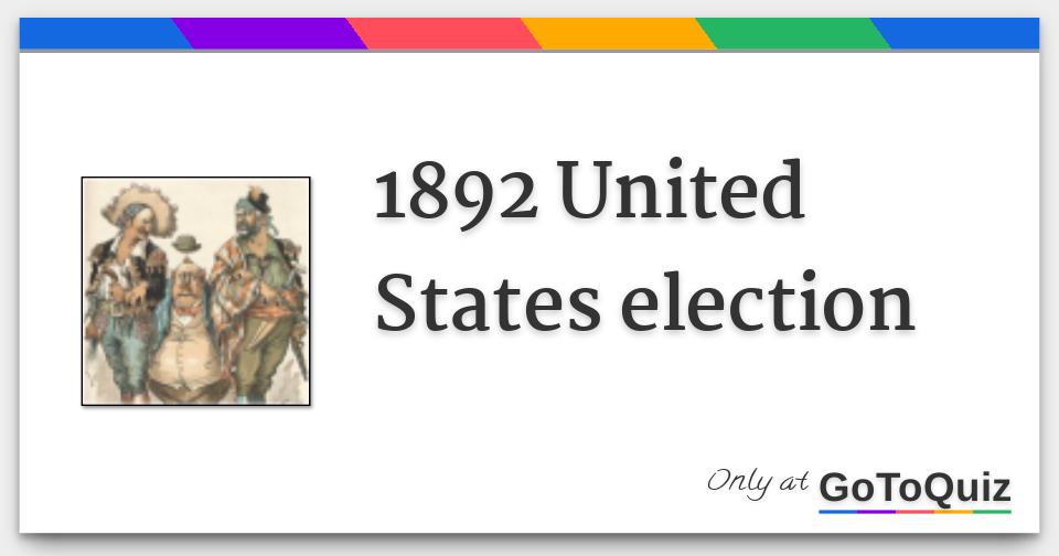 1892 United States election