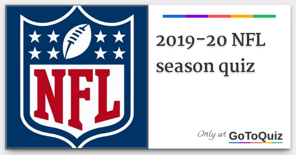 201920 NFL season quiz