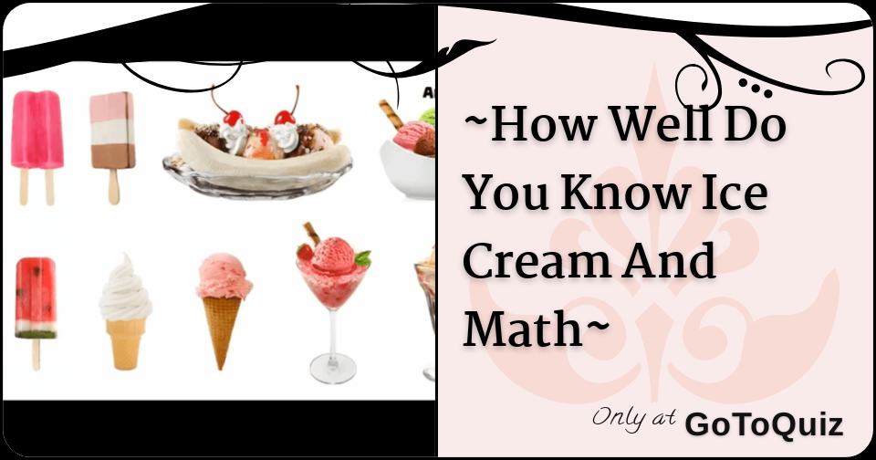 Ice Cream Math Equations