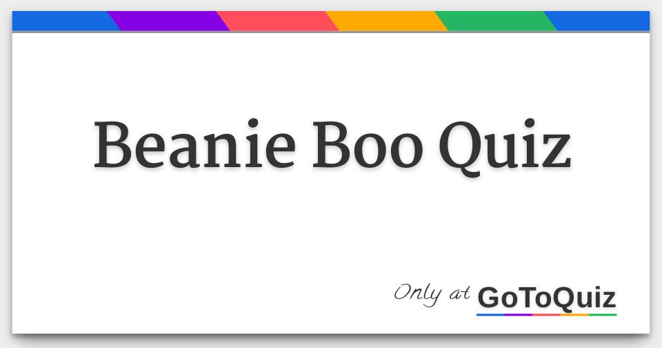 Beanie Boo Quiz