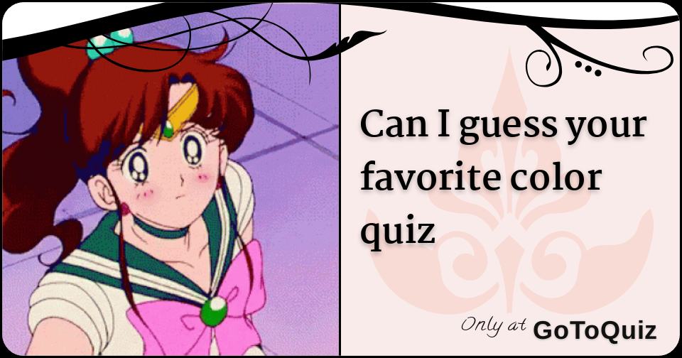 Can guess color quiz