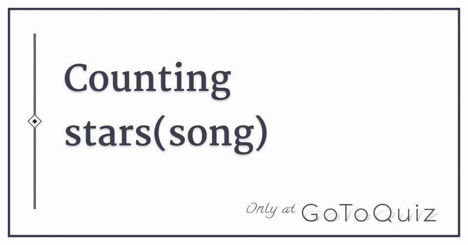 counting stars(song)