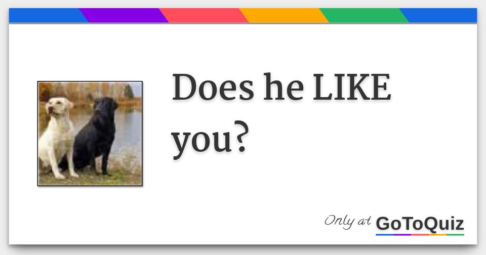 Does he LIKE you?
