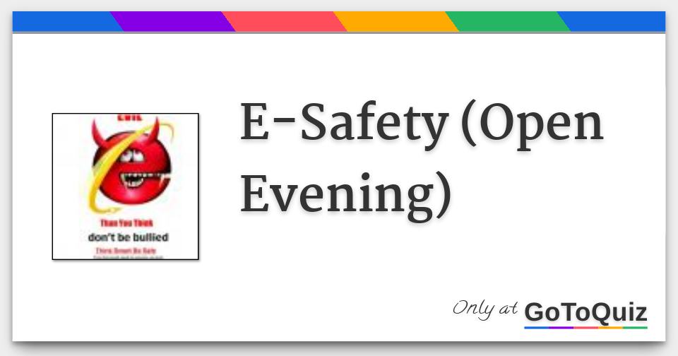 ESafety (Open Evening)