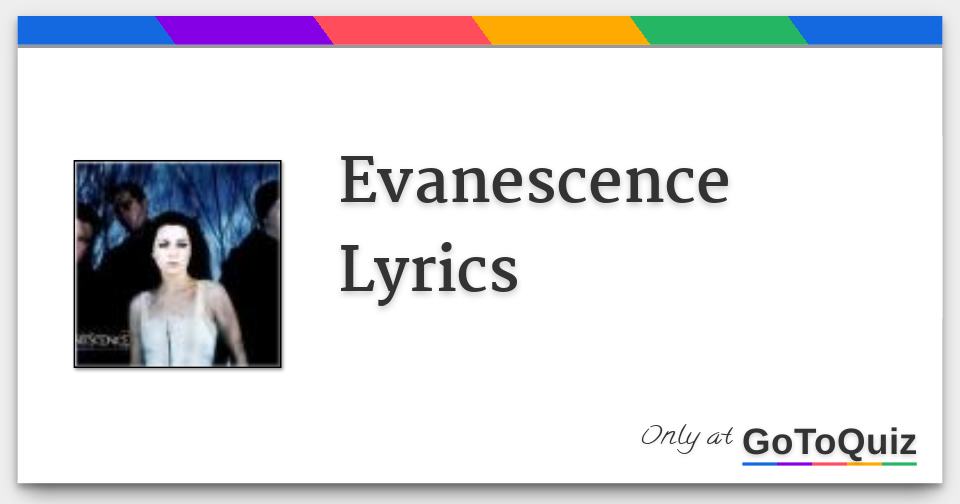 Evanescence Lyrics