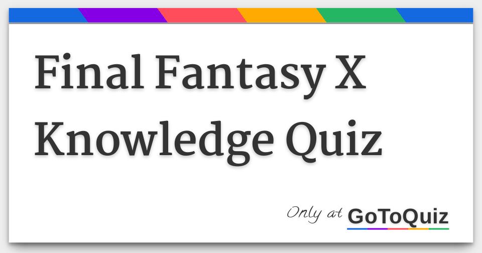 Final Fantasy X-2 Characters Quiz - By Nietos