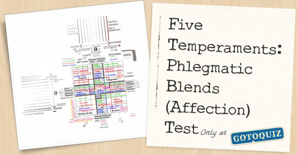 Personality test phlegmatic Phlegmatic Sanguine