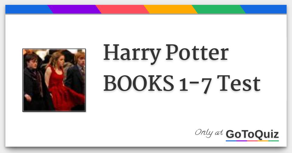 Harry Potter Books 1 7