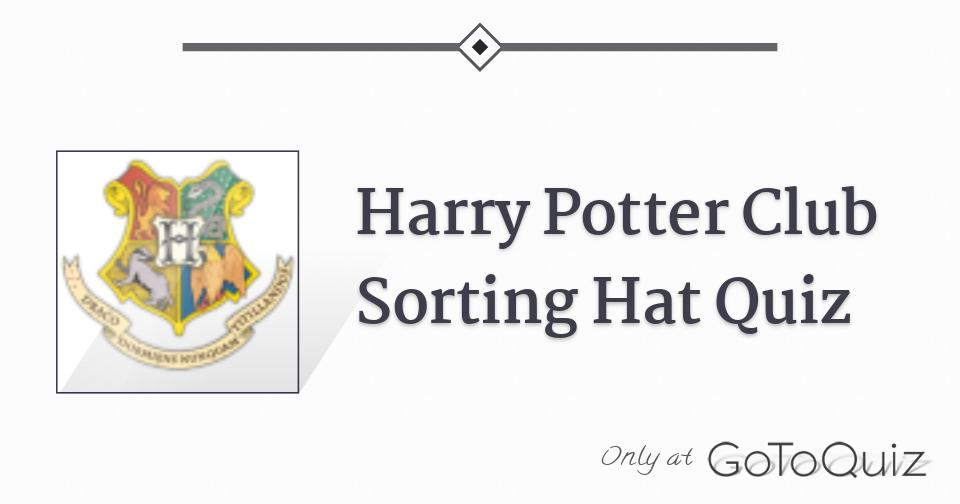 Harry potter sorting quiz for kids holfgym