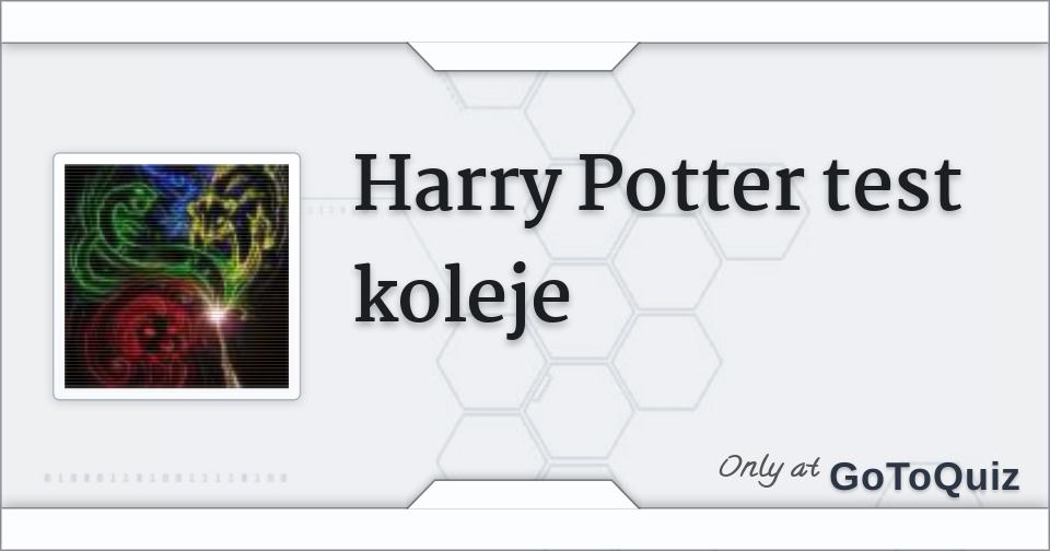 Harry Potter Test Dla Mistrzów Harry Potter test koleje