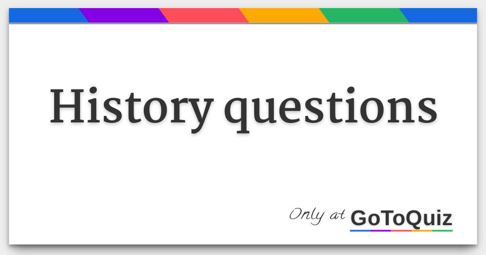 Results history questions