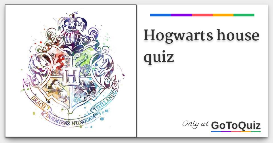 Hogwarts house quiz