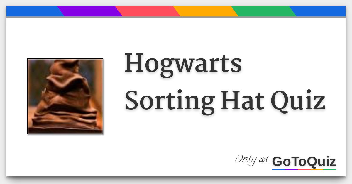 Hogwarts Sorting Hat Quiz