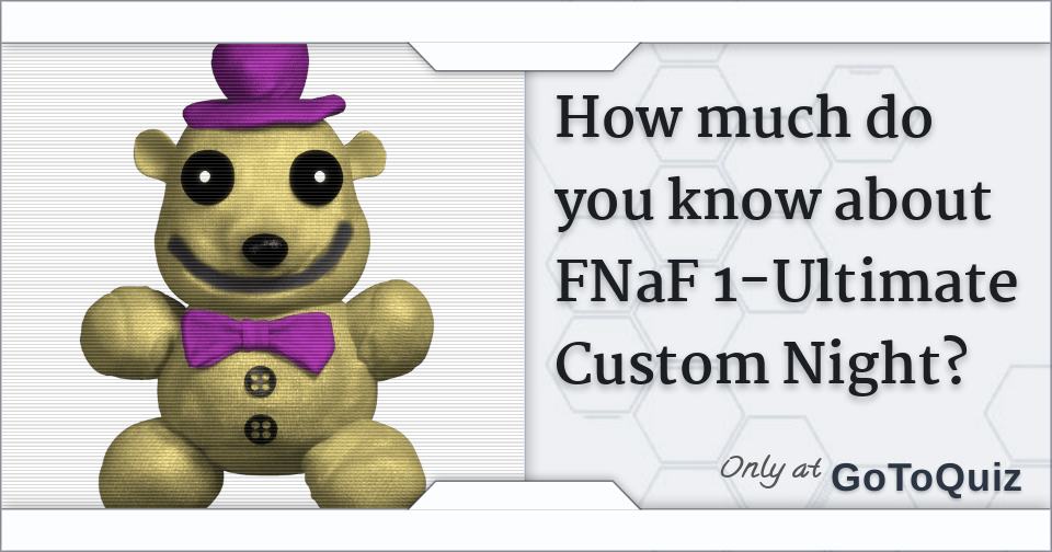 Compra online de Fnaf Ucn Fredbear Ultimate Custom Night Five