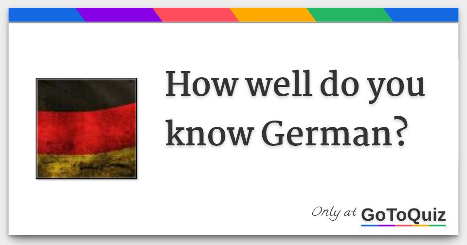 Know Deutsch