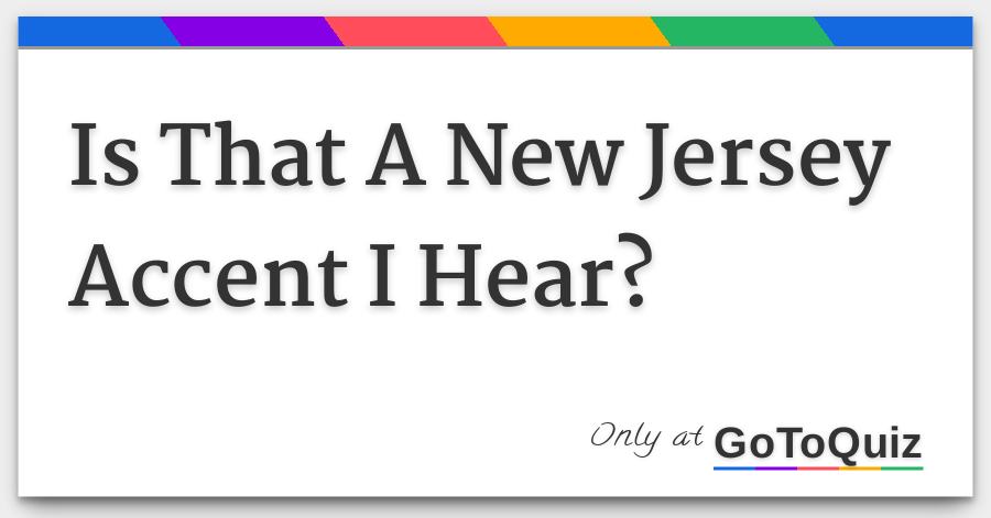 jersey accent words