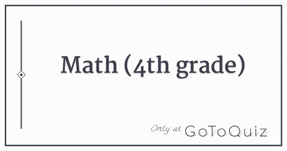 Math (4th grade)