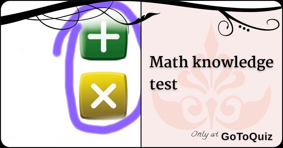 Math knowledge test