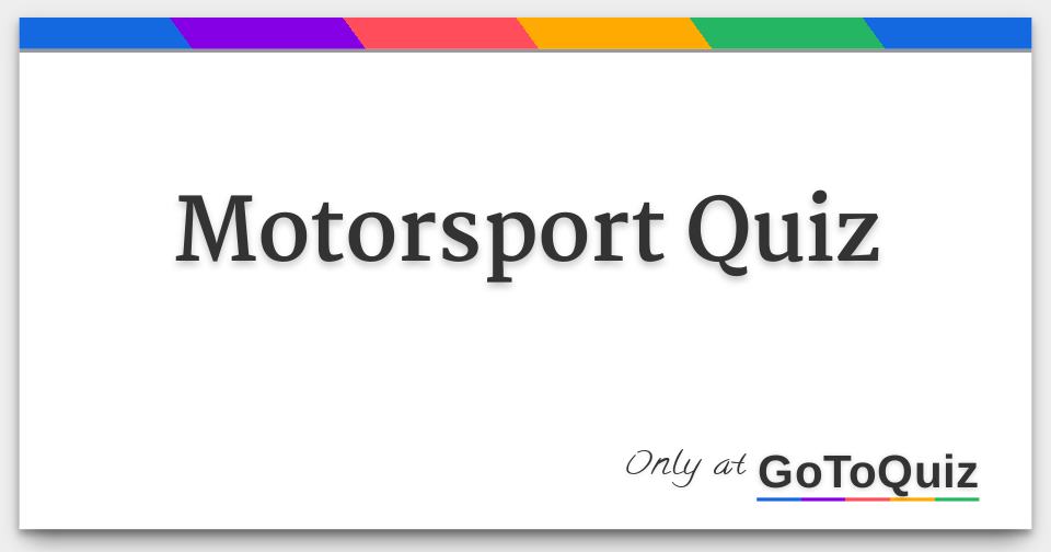 Motorsport Quiz motorsport-quiz