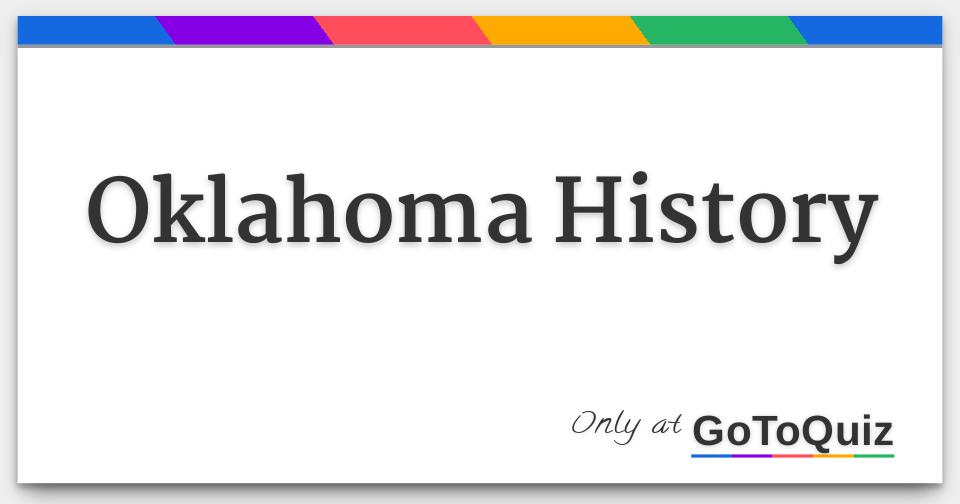 Oklahoma History