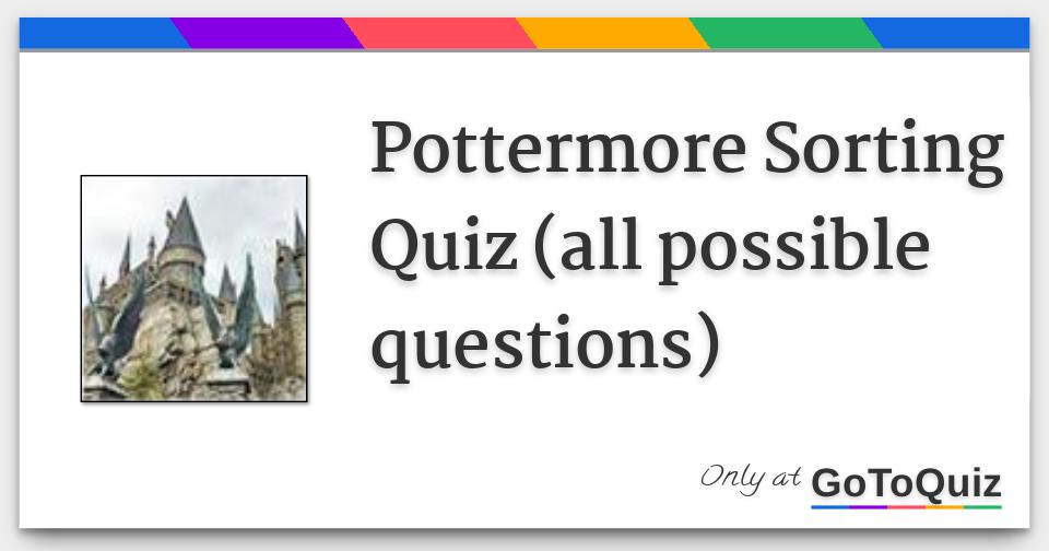 How to game Pottermore's official Sorting Hat quiz