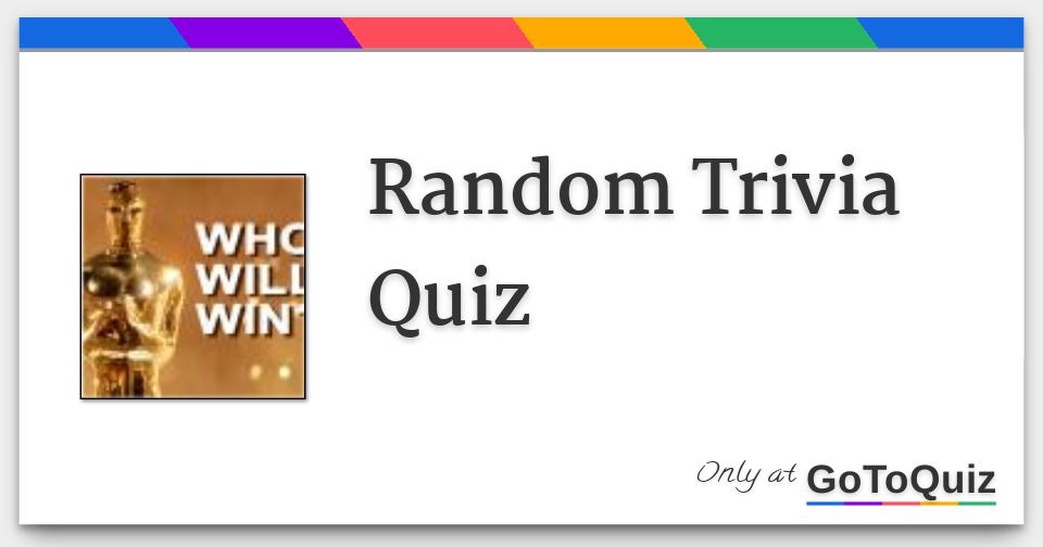 Random Trivia Quiz