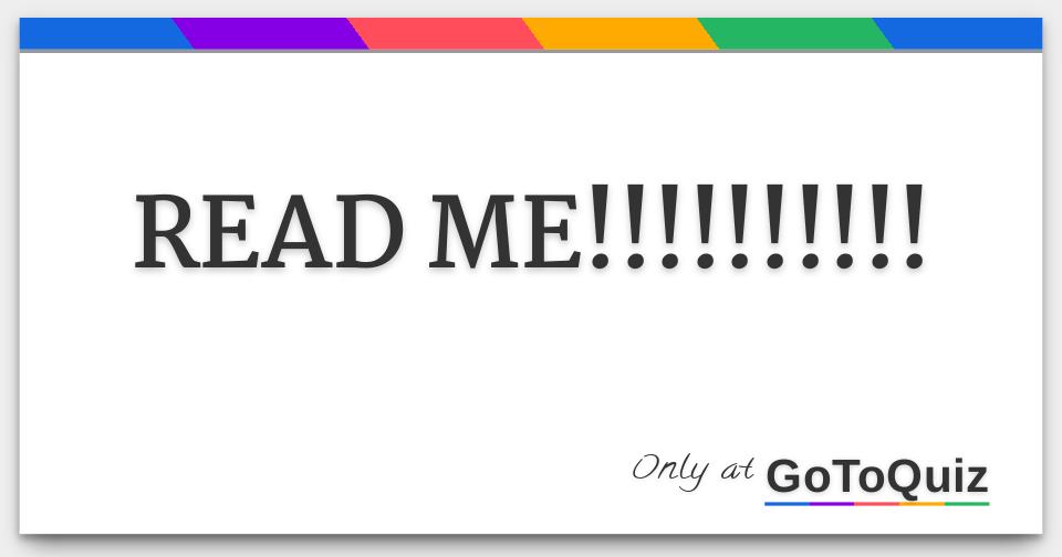 Read Me Indication READ ME!!!!!!!!!!