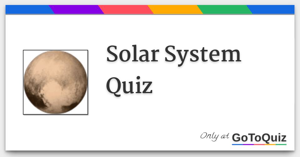 Solar System Quiz