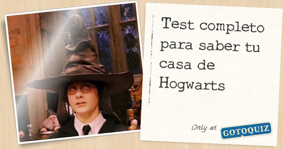 Test completo para saber tu casa de Hogwarts