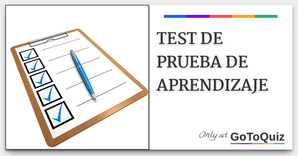 TEST DE PRUEBA DE APRENDIZAJE