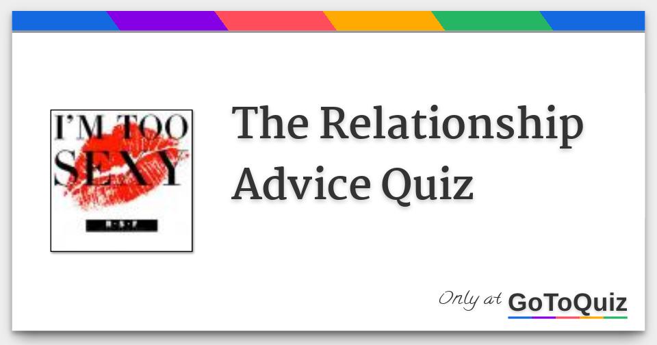 Relationship advice quiz