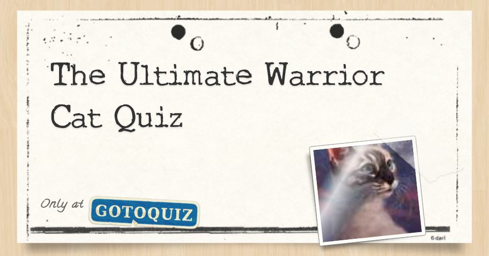 Cat Warrior Chronicles: Ultimate Warrior Cats Quiz - ProProfs Quiz