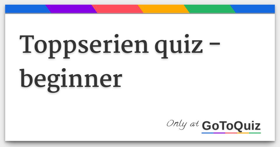 Toppserien Quiz Beginner
