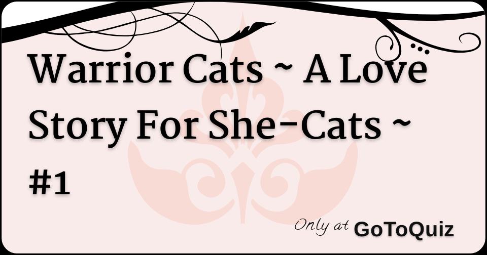 Warrior Cats A Love Story For She Cats 1 Warrior Cats A Love Story For She Cats 1