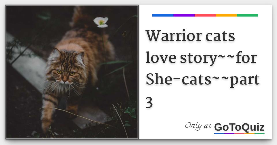Warrior Cats Love Story For She Cats Part 3 Warrior Cats Love Story For She Cats Part 3