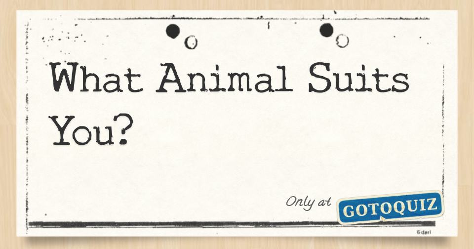 What Animal Suits You?