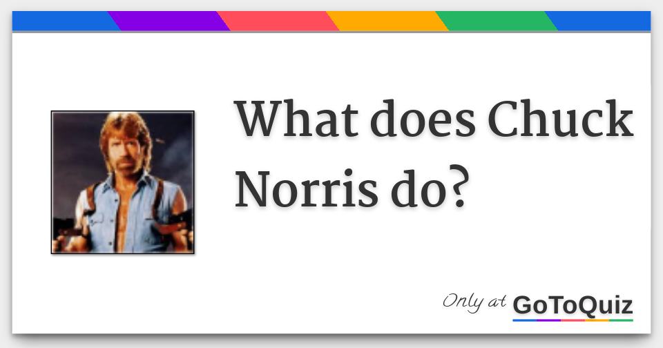What Does Chuck Norris Do To Stay Fit
