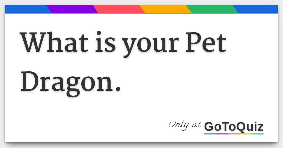 What is your Pet Dragon.