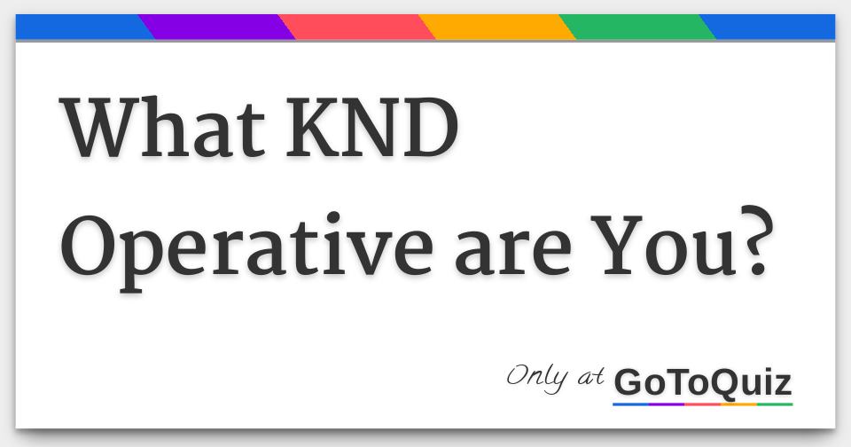 Quiz de Personalidade de KND