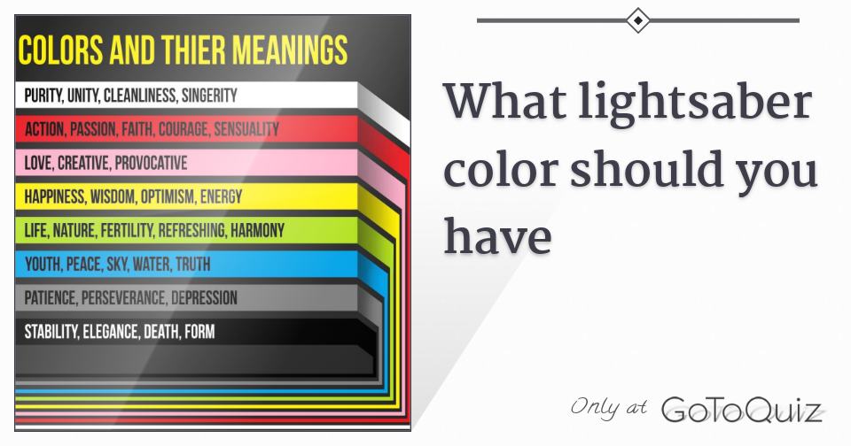 What lightsaber color should you have
