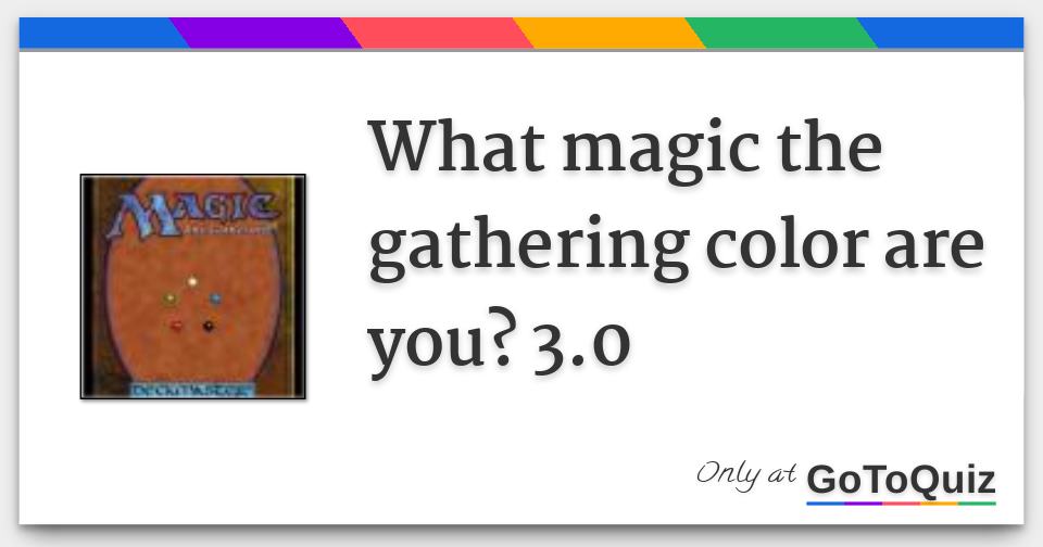 Magic The Gathering Color Quiz 2022
