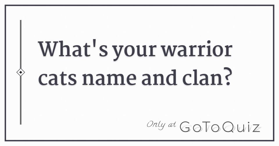 Whats Your Cat Name Quiz