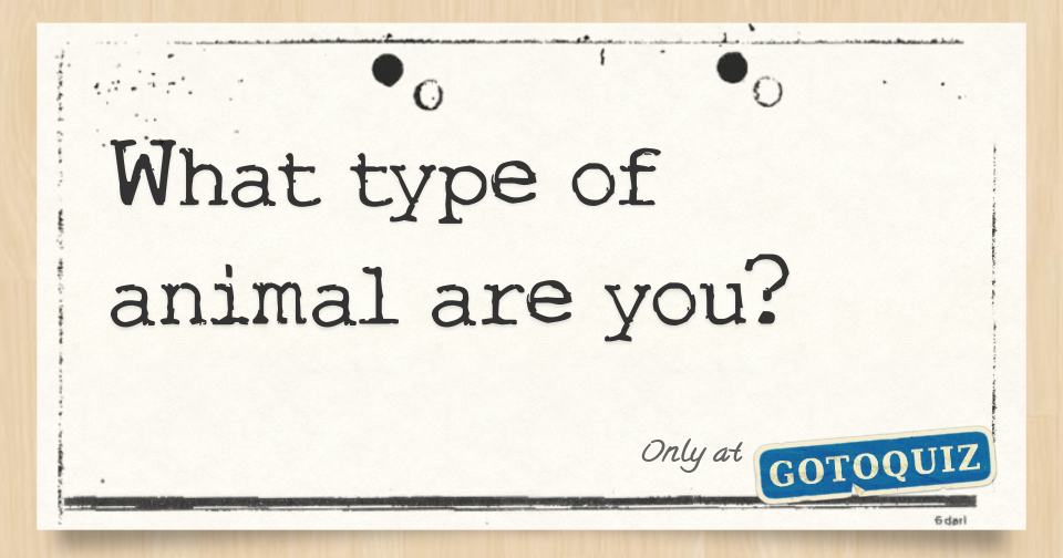 What type of animal are you?