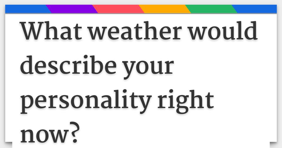 how can i describe my personality