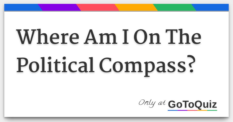 Where Am I On The Political Compass?