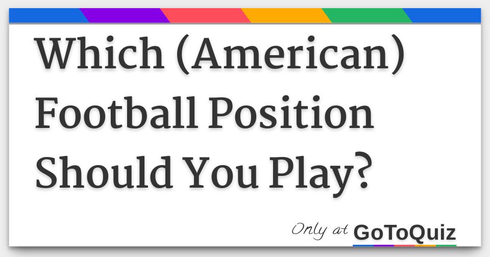 american football position