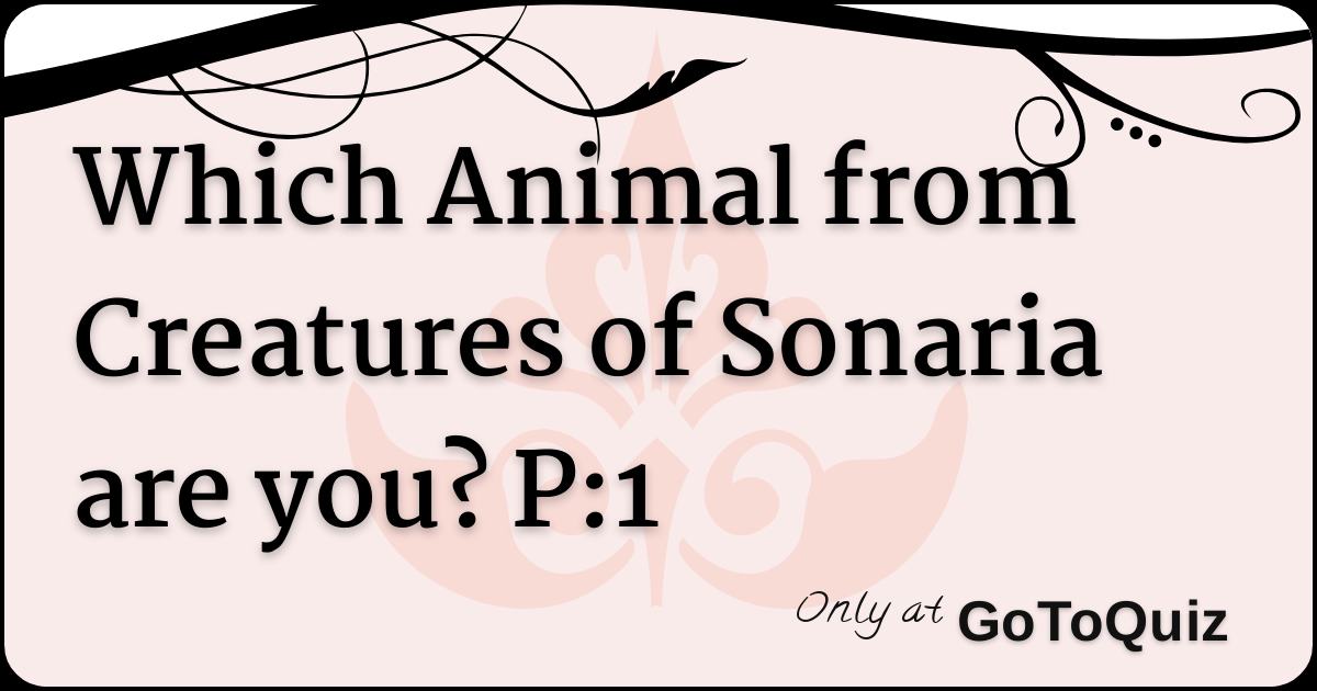 Roblox: Creatures of Sonaria Quiz