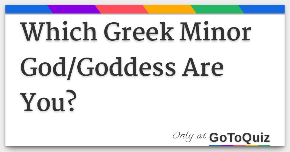 Which Greek God Am I Percy Jackson