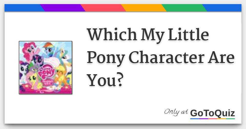 My Little Pony Personality Chart